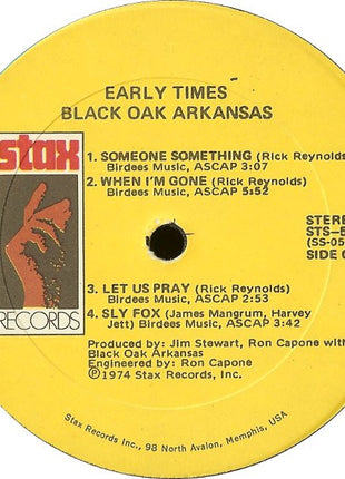 Black Oak Arkansas : Early Times (LP, Album)