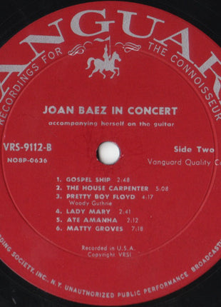 Joan Baez : In Concert (LP, Album, Mono, Roc)