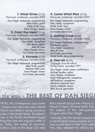 Dan Siegel : Along The Way: The Best Of Dan Siegel (CD, Comp)