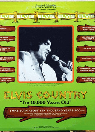 Elvis Presley : Elvis Country (I'm 10,000 Years Old) (LP, Album, RE, Uni)