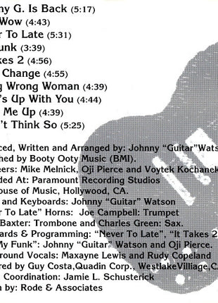 Johnny Guitar Watson : Bow Wow (CD, Album)