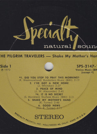 The Pilgrim Travelers : Shake My Mother's Hand (LP, Comp)