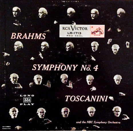 Johannes Brahms - Arturo Toscanini And The NBC Symphony Orchestra : Symphony No. 4, In E Minor, Op. 98 (LP, Album, Mono, RP)