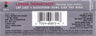 Linda Ronstadt Featuring Aaron Neville : Cry Like A Rainstorm - Howl Like The Wind (Cass, Album)