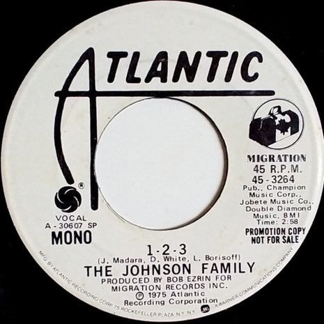 The Johnson Family (2) : 1-2-3 (7", Mono, Promo, SP )