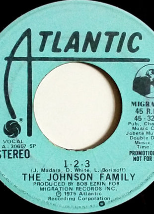 The Johnson Family (2) : 1-2-3 (7", Mono, Promo, SP )