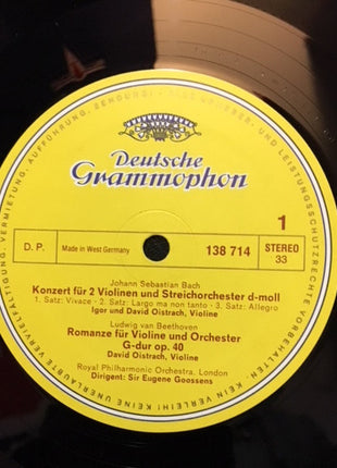 David Oistrach Und Igor Oistrach - Johann Sebastian Bach • Ludwig van Beethoven • Antonio Vivaldi : David Und Igor Oistrach (LP, RP)