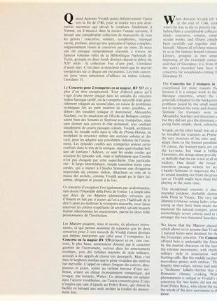 Antonio Vivaldi - I Solisti Veneti, Claudio Scimone : 5 Concertos Pour 2 Trompettes ~ 2 Cors ~ Luth ~ Basson ~ 2 Violons & 2 Violoncelles (LP)