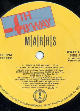 M|A|R|R|S : Pump Up The Volume (12", Spe)
