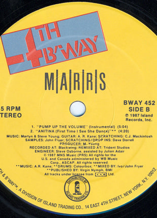 M|A|R|R|S : Pump Up The Volume (12", Spe)