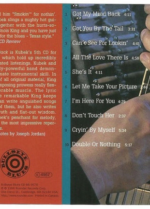 The Smokin' Joe Kubek Band Featuring  Bnois King : Got My Mind Back (CD, Album)