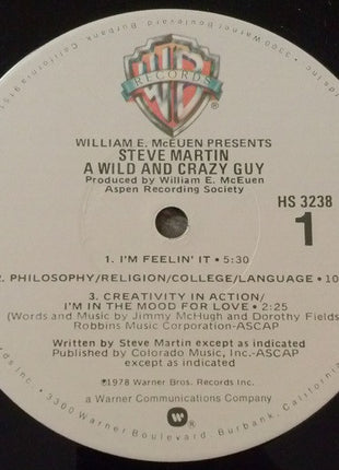 Steve Martin (2) : A Wild And Crazy Guy (LP, Album, Jac)