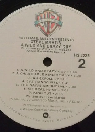 Steve Martin (2) : A Wild And Crazy Guy (LP, Album, Jac)