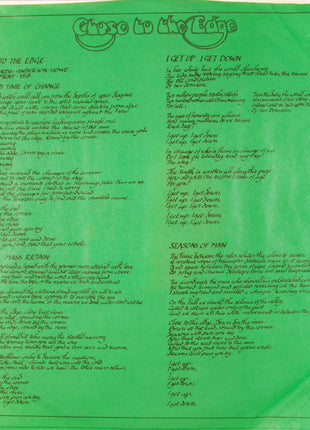 Yes : Close To The Edge (LP, Album, SP-)