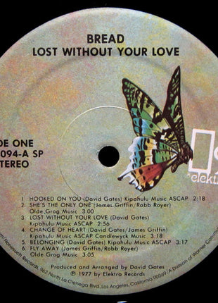 Bread : Lost Without Your Love (LP, Album, Gat)