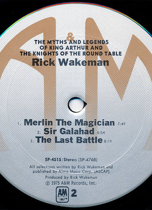 Rick Wakeman : The Myths And Legends Of King Arthur And The Knights Of The Round Table (LP, Album, Pit)