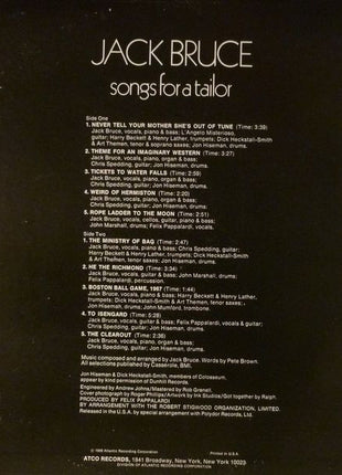 Jack Bruce : Songs For A Tailor (LP, Album, PR/)