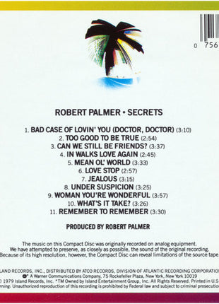 Robert Palmer : Secrets (CD, Album)