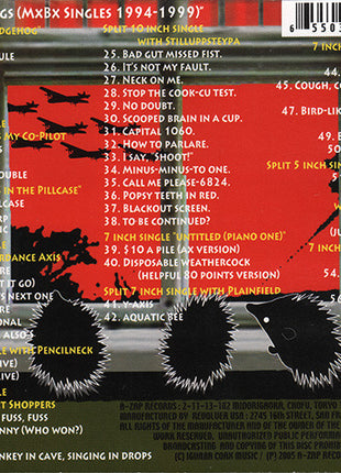 Melt-Banana : 13 Hedgehogs (MxBx Singles 1994-1999) (CD, Comp)