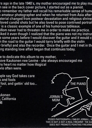 Jorma Kaukonen : Too Many Years... (CD)