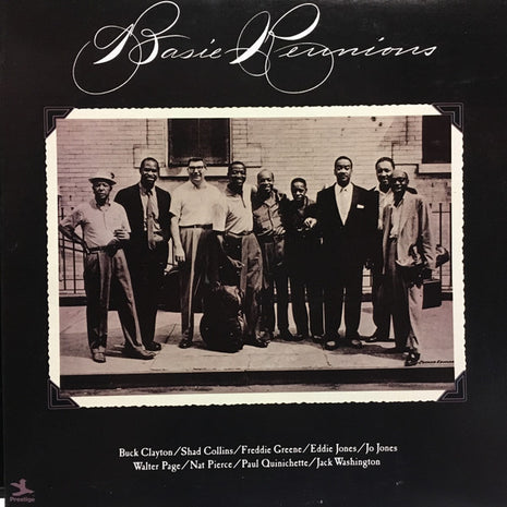 Buck Clayton / Shad Collins / Freddie Green / Eddie Jones / Jo Jones / Walter Page / Nat Pierce / Paul Quinichette / Jack Washington : Basie Reunions (LP, Album, RE + LP, Album, RE + Comp, RM)