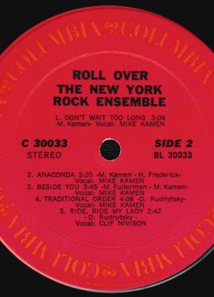 The New York Rock Ensemble : Roll Over (LP, Album)