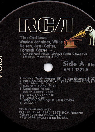 Waylon Jennings, Willie Nelson, Jessi Colter, Tompall Glaser : Wanted! The Outlaws (LP, Album, RE, Ind)