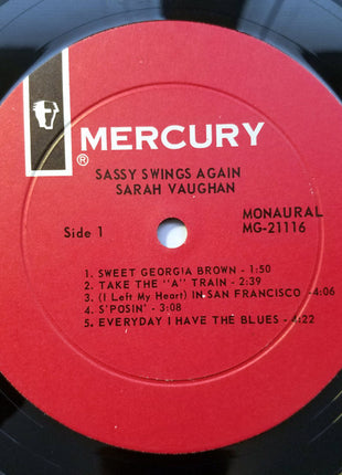 Sarah Vaughan : Sassy Swings Again (LP, Mono)