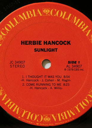 Herbie Hancock : Sunlight (LP, Album, Pit)