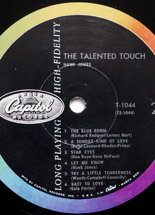 Hank Jones : The Talented Touch (LP, Album, Mono)