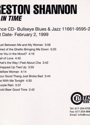 Preston Shannon : All In Time  (CD, Album, Promo)