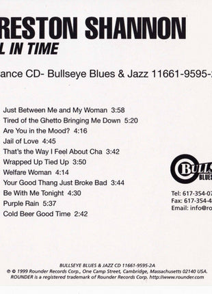 Preston Shannon : All In Time  (CD, Album, Promo)
