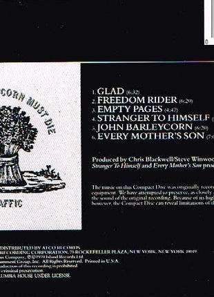 Traffic : John Barleycorn Must Die (CD, Album, Club, RE)