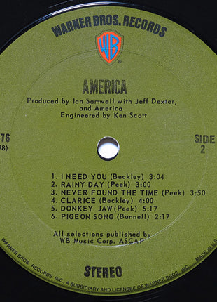 America (2) : America (LP, Album, RE, Ter)