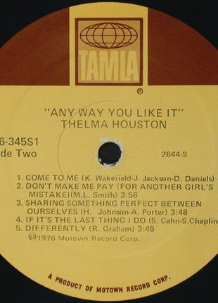 Thelma Houston : Any Way You Like It (LP, Album, Mon)