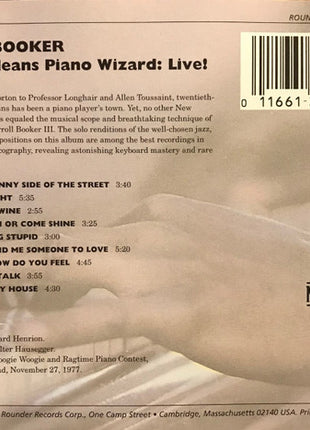 James Booker : New Orleans Piano Wizard: Live! (CD, Album, RE)