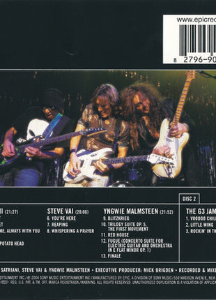 G3 (6), Joe Satriani, Steve Vai, Yngwie Malmsteen : G3 Live: Rockin' In The Free World (2xCD, Album)