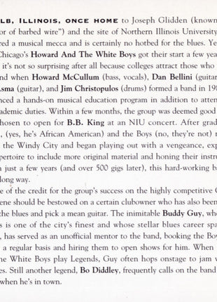 Howard & The White Boys : Strung Out On The Blues (CD, Album)