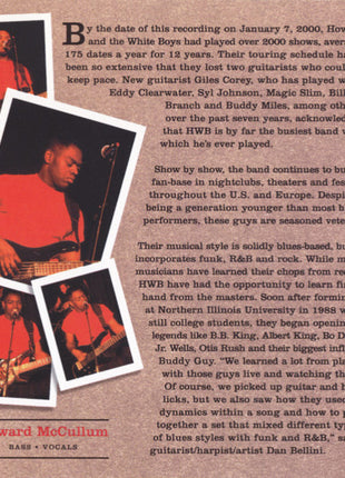 Howard & The White Boys : Live At Chord On Blues (HDCD, Album)