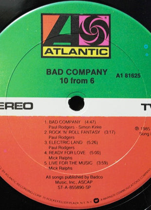 Bad Company (3) : 10 From 6 (LP, Comp, Club, Car)