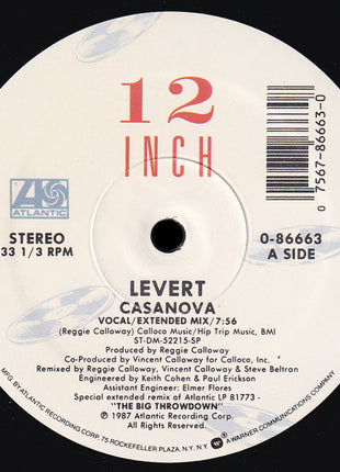 LeVert : Casanova / Throwdown (12")