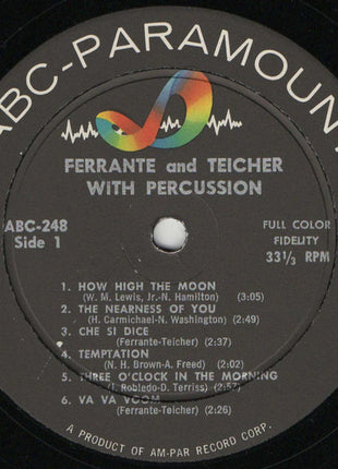 Ferrante & Teicher : Ferrante And Teicher With Percussion (LP, Mono)