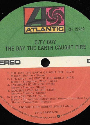 City Boy : The Day The Earth Caught Fire (LP, Album, Pre)