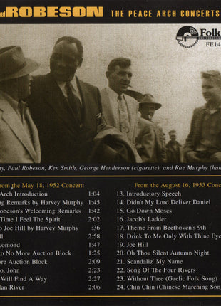 Paul Robeson : The Peace Arch Concerts (CD, Comp)