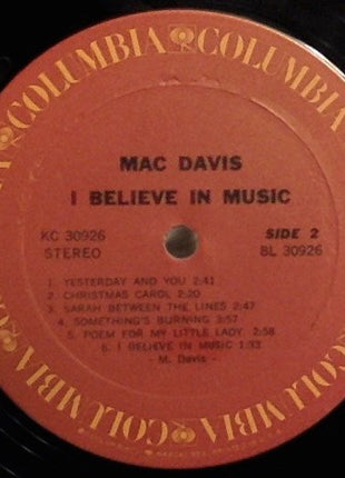 Mac Davis : I Believe In Music (LP, Album)