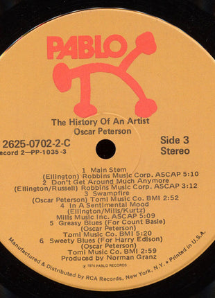 Oscar Peterson : The History Of An Artist (2xLP, Album)