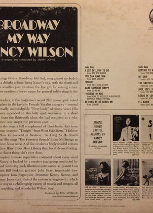 Nancy Wilson : Broadway - My Way (LP, Album, Scr)