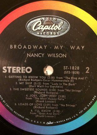 Nancy Wilson : Broadway - My Way (LP, Album, Scr)