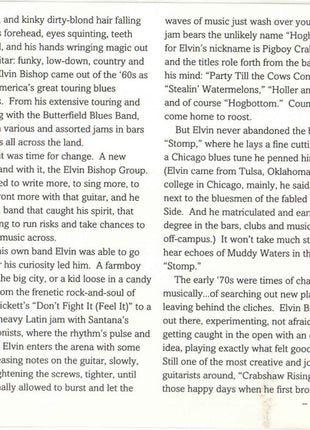 Elvin Bishop : The Best Of Elvin Bishop Crabshaw Rising (CD, Comp, RE)