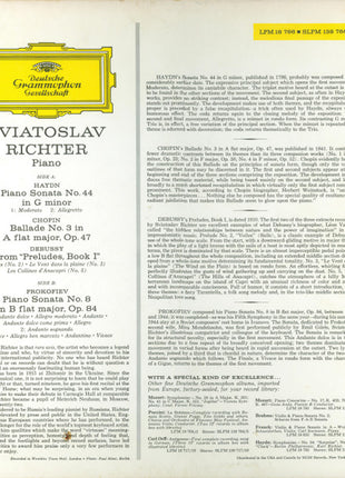 Sviatoslav Richter : Sviatoslav Richter (LP, Album, Mono)